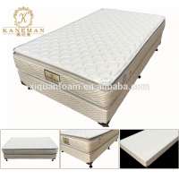 5 Star Hotel King Size Bed Base And Pillow Top Spring Mattress With Boxspring