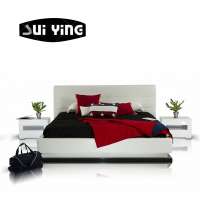 CK013 Hot selling double bed design furniture modern genuine leather bed Multifunction Bed